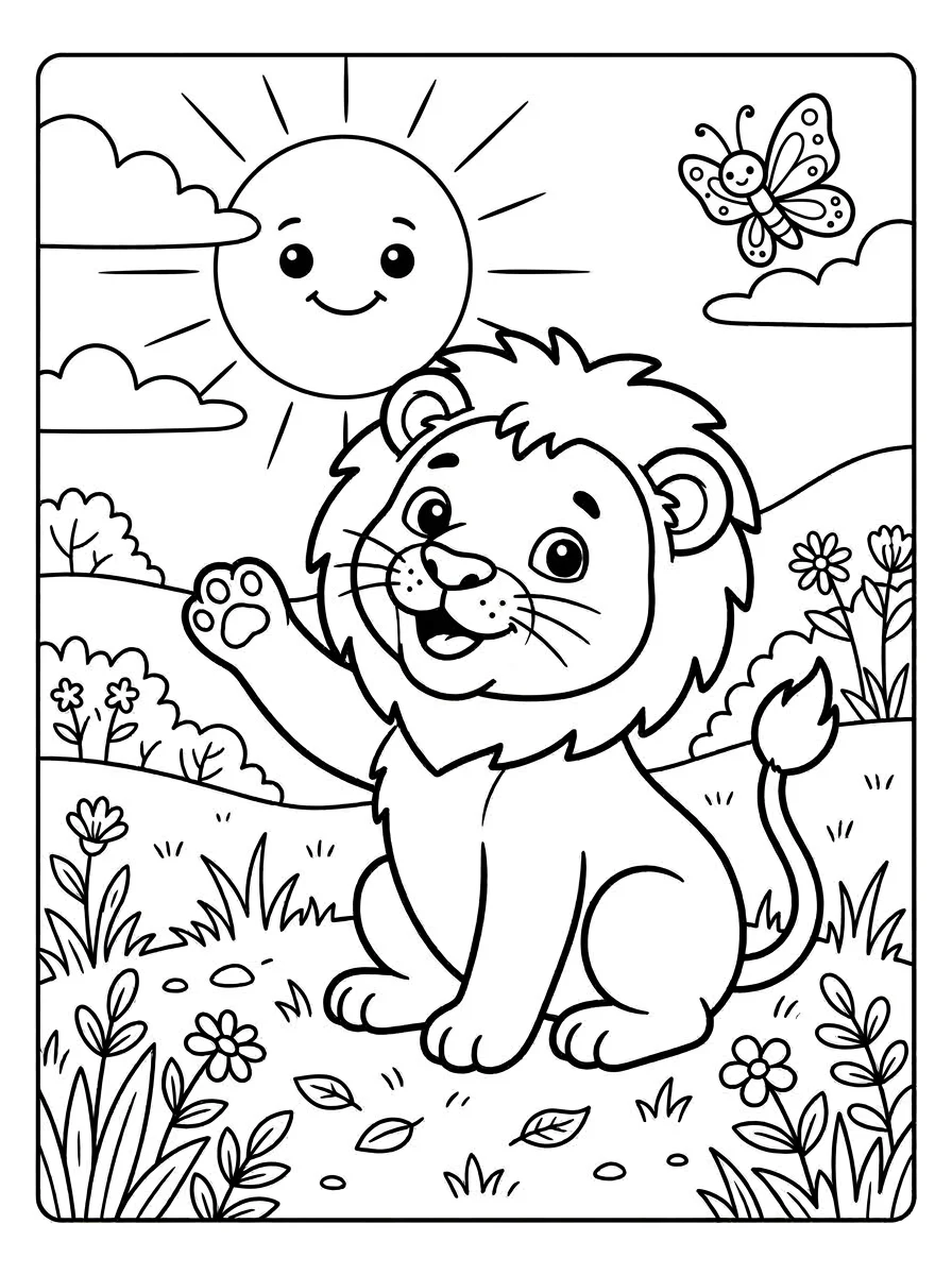 leao para colorir 30