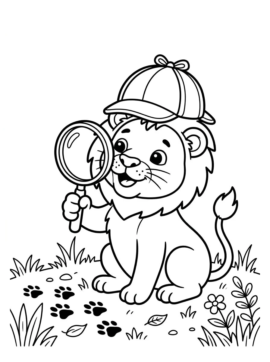 leao para colorir 31