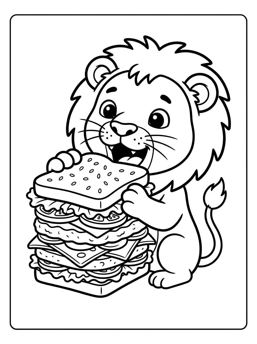 leao para colorir 34