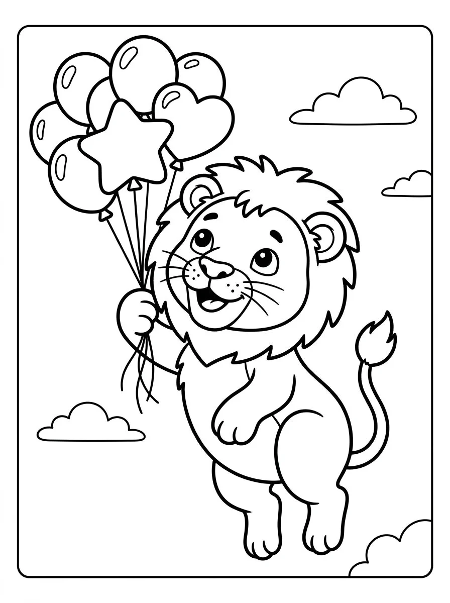 leao para colorir 35