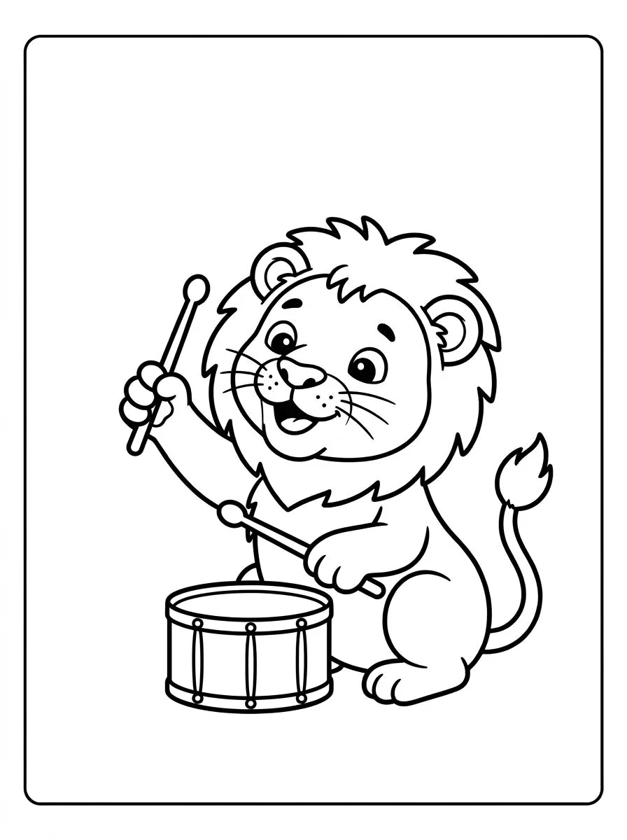 leao para colorir 4
