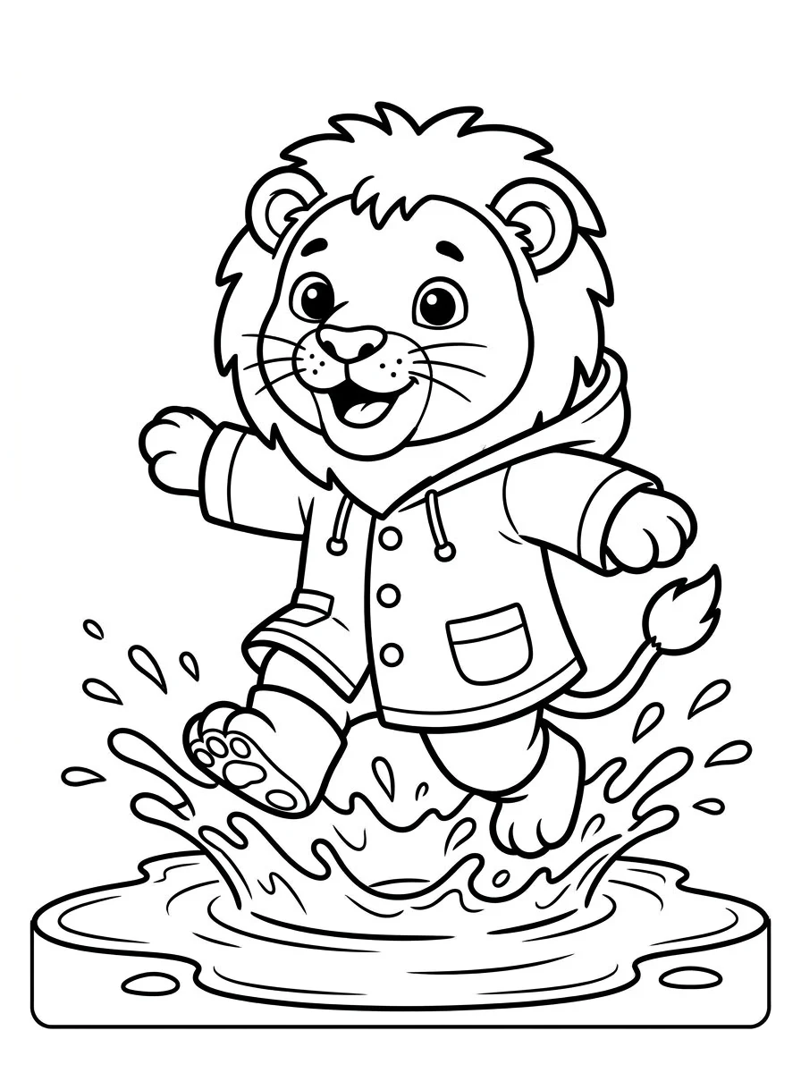 leao para colorir 43