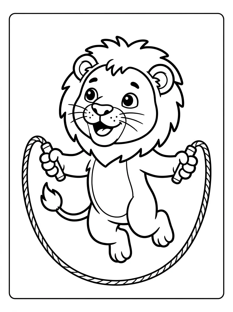 leao para colorir 44
