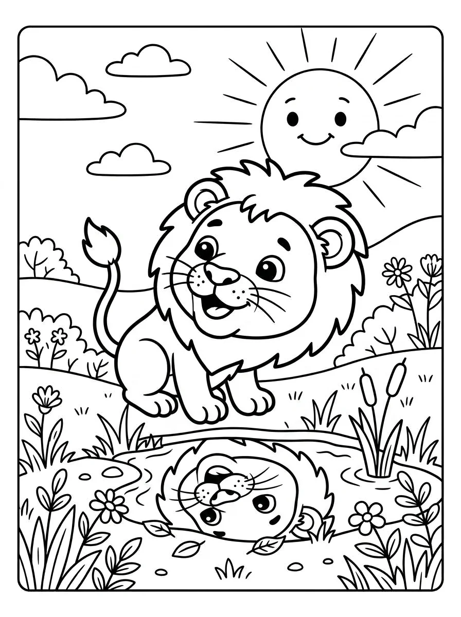 leao para colorir 45