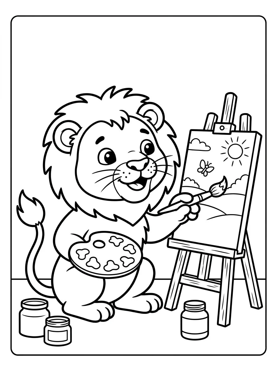 leao para colorir 46