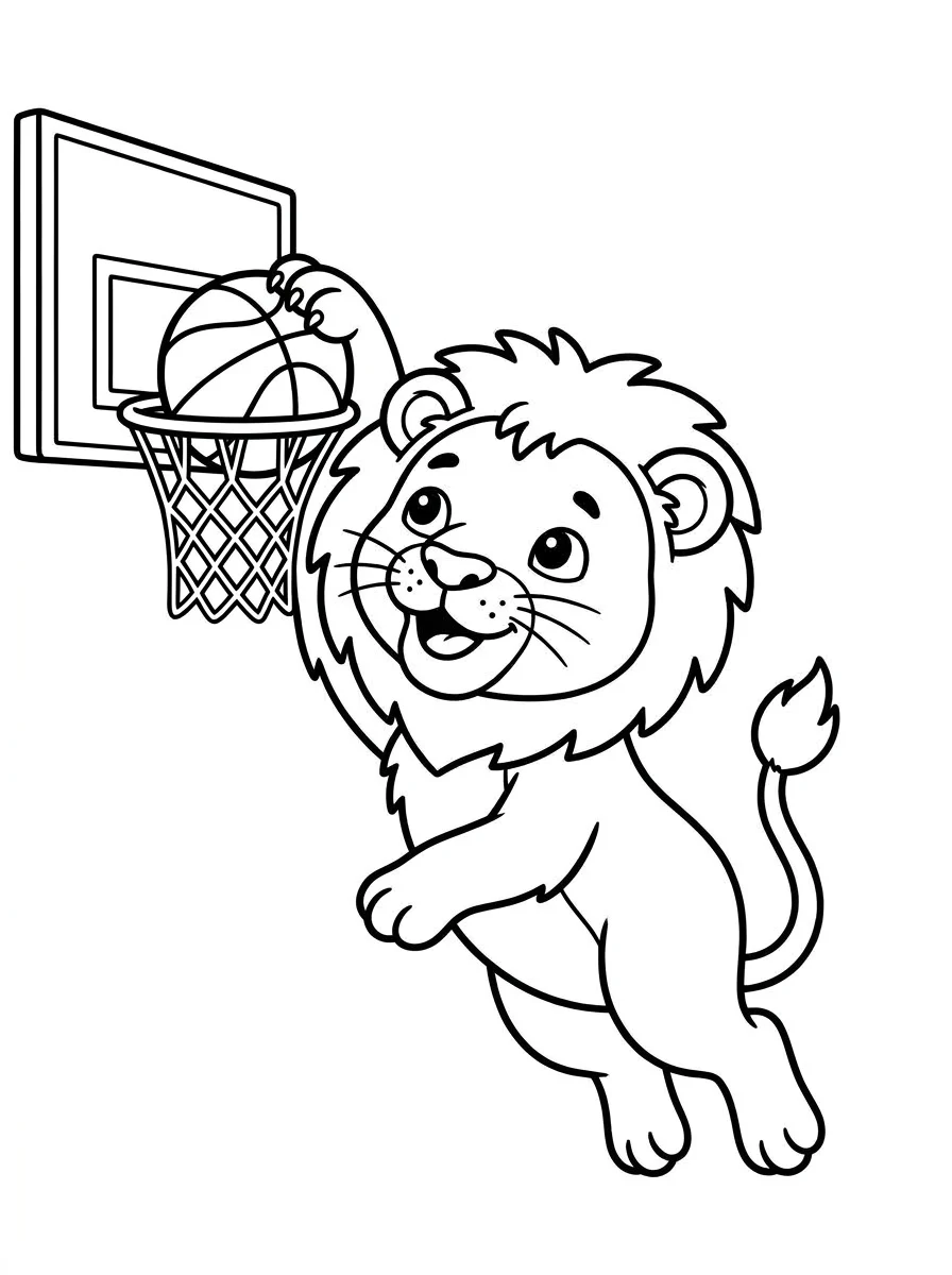 leao para colorir 49