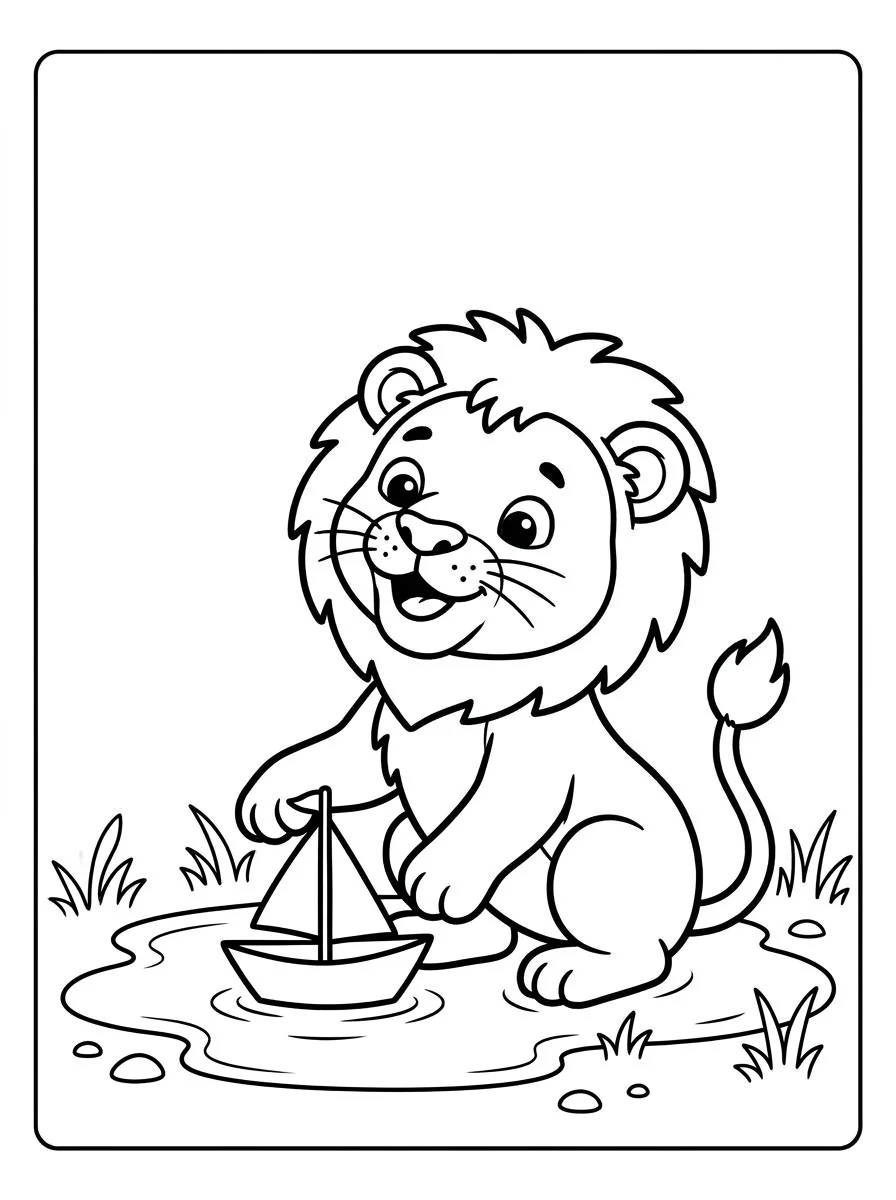 leao para colorir 53