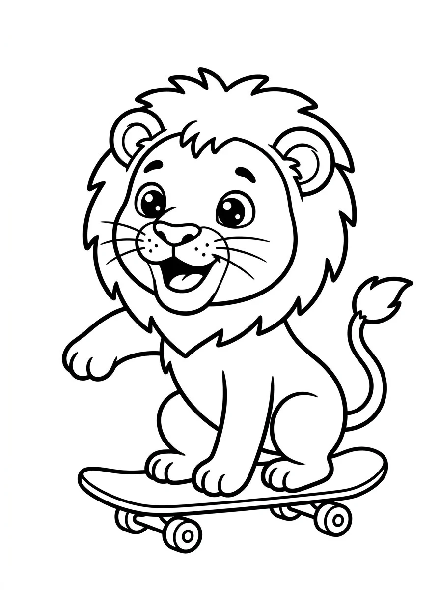 leao para colorir 57