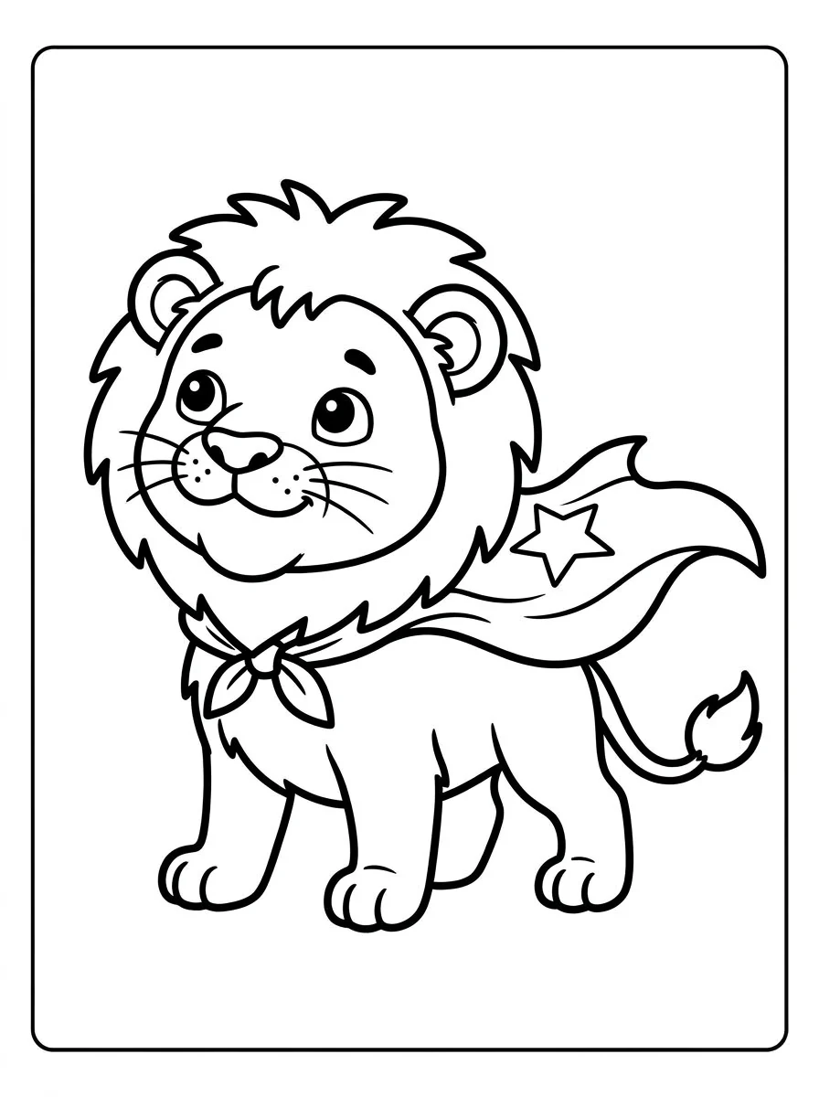 leao para colorir 6