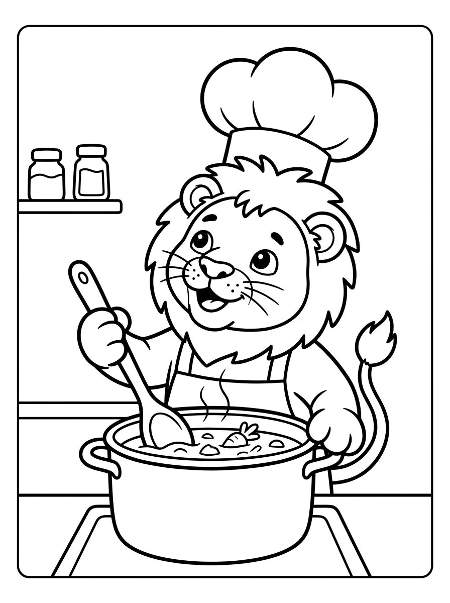 leao para colorir 60