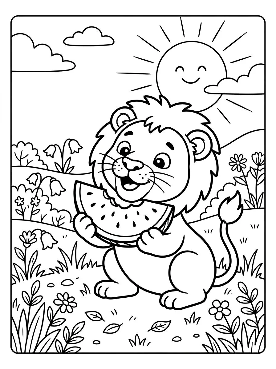 leao para colorir 8