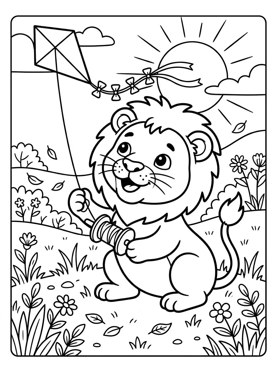 leao para colorir 9
