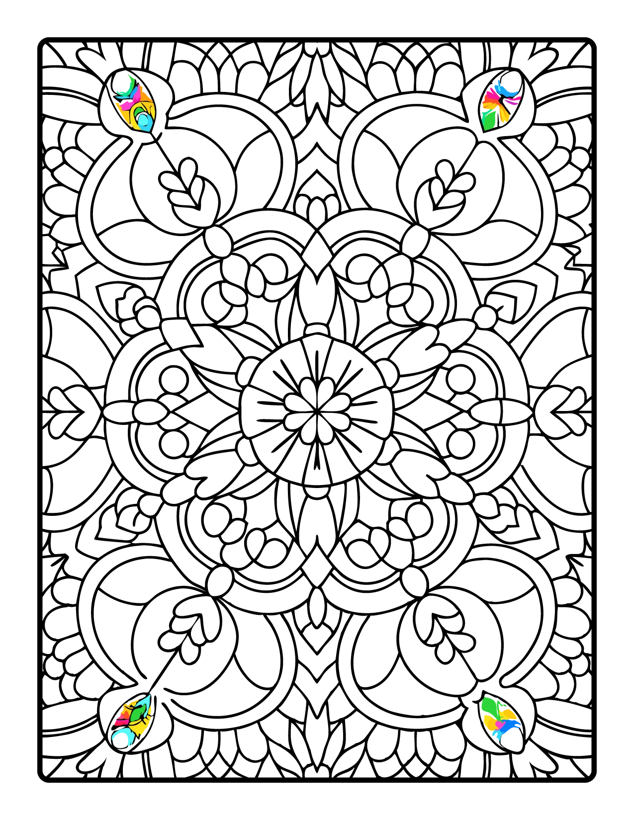 Mandala para colorir 166