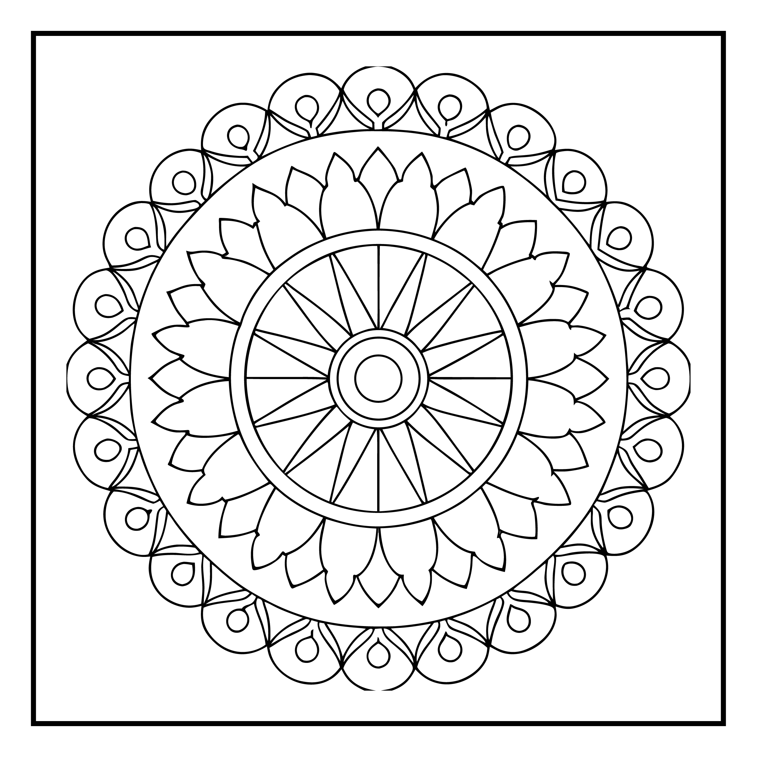 Mandala para colorir 2
