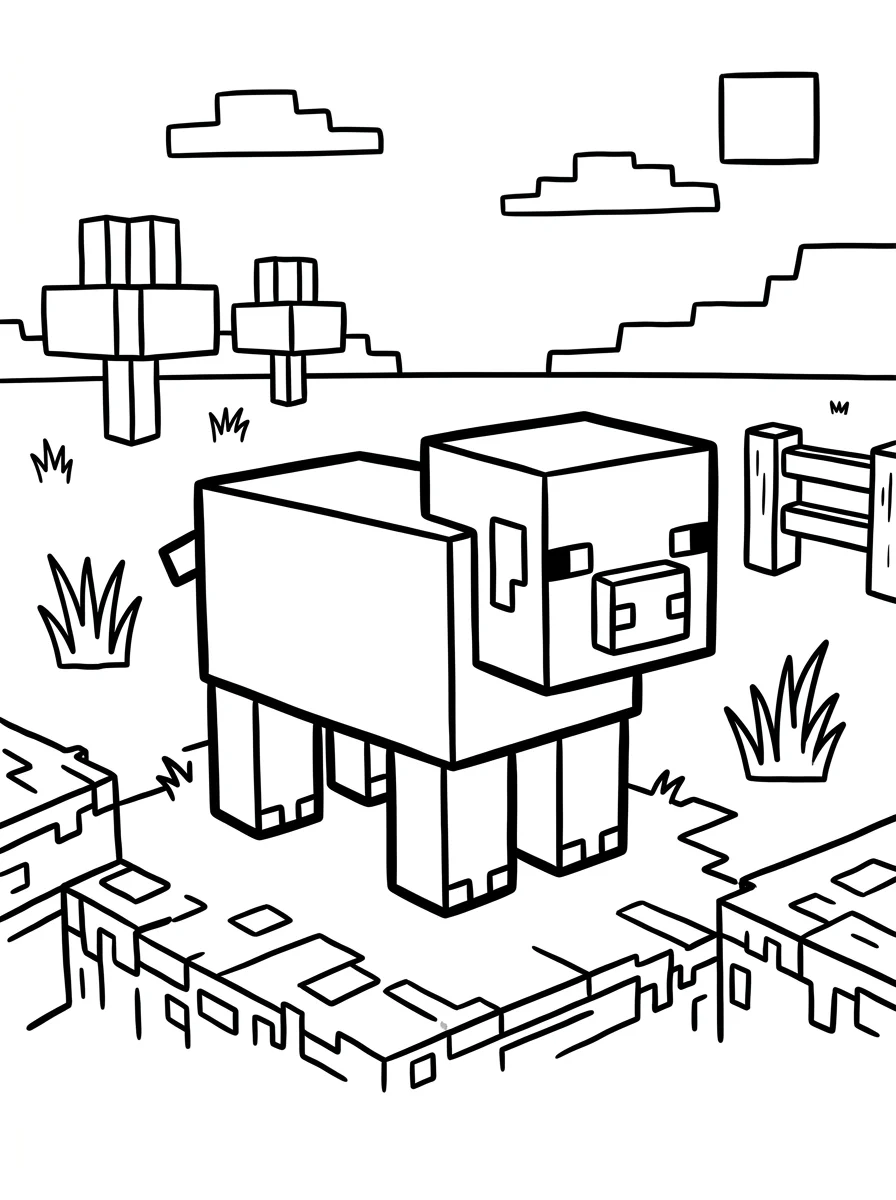Minecraft para colorir 19
