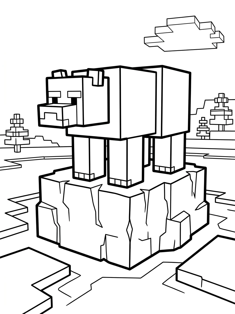 Minecraft para colorir 21