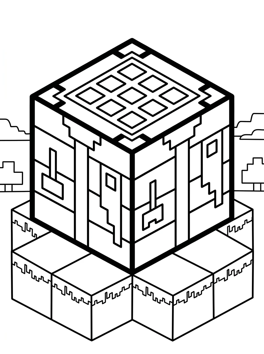 Minecraft para colorir 8